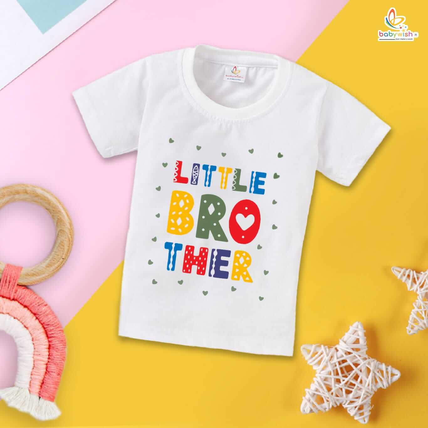 Rakshabandhan T-Shirt for Kids – Brother Sister Matching Outfit Perfect Rakhi Gift Tee for Boys and Girls Babywish
