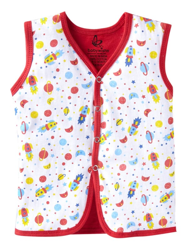 Newborn Baby Jhabla Soft Cotton Sleeveless Vest | Babywish - Image 4