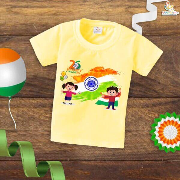 Babywish Republic Day T-shirt My First Republic Day T-shirt 26th January Republic Day Boy & Girl Print - Image 4