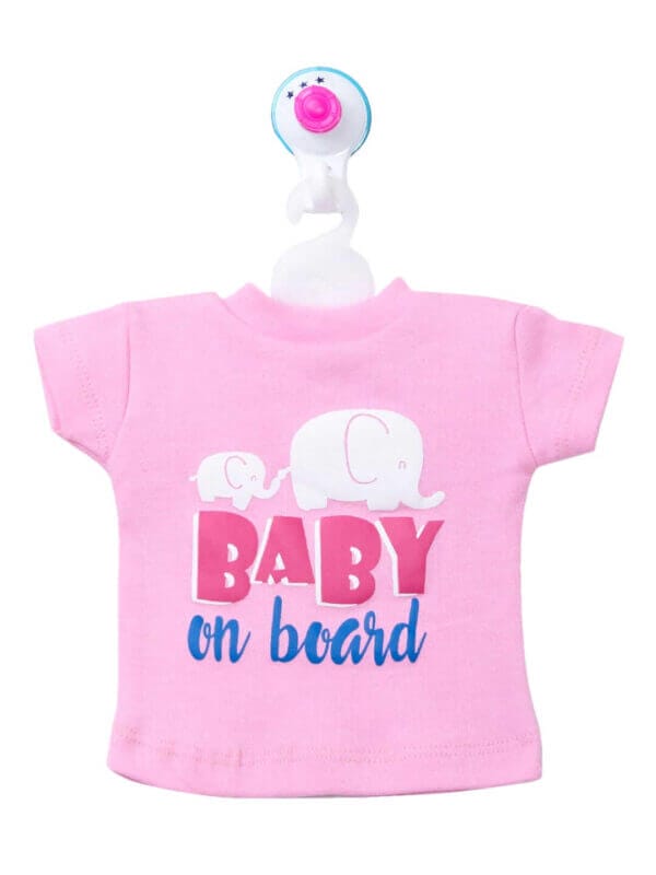 Baby on Board Car Decals Cloth Safety Sign Board with Hanger & Vacuum suction cup - Image 2