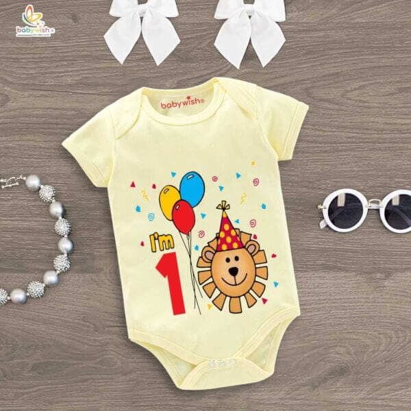 One month unisex baby romper half sleeve round neck onesie - Image 2