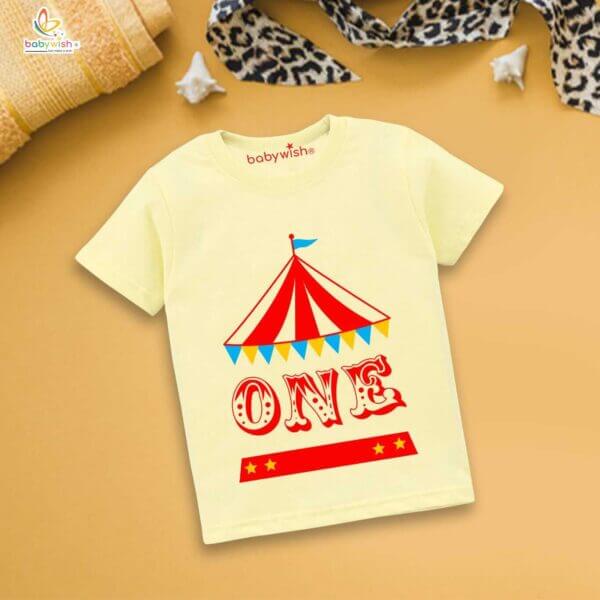 One Year Birthday Unisex T-Shirt Half Sleeve Round Neck Topwear tee for kids - Image 4