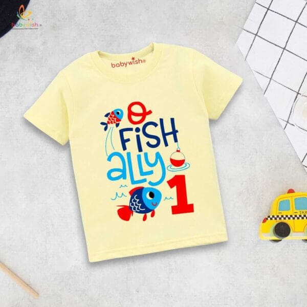 One Year Birthday Unisex T-Shirt Half Sleeve Round Neck Topwear tee for kids - Image 3