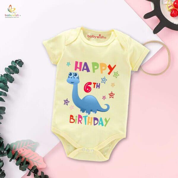 Six month unisex baby romper half sleeve round neck onesie - Image 4
