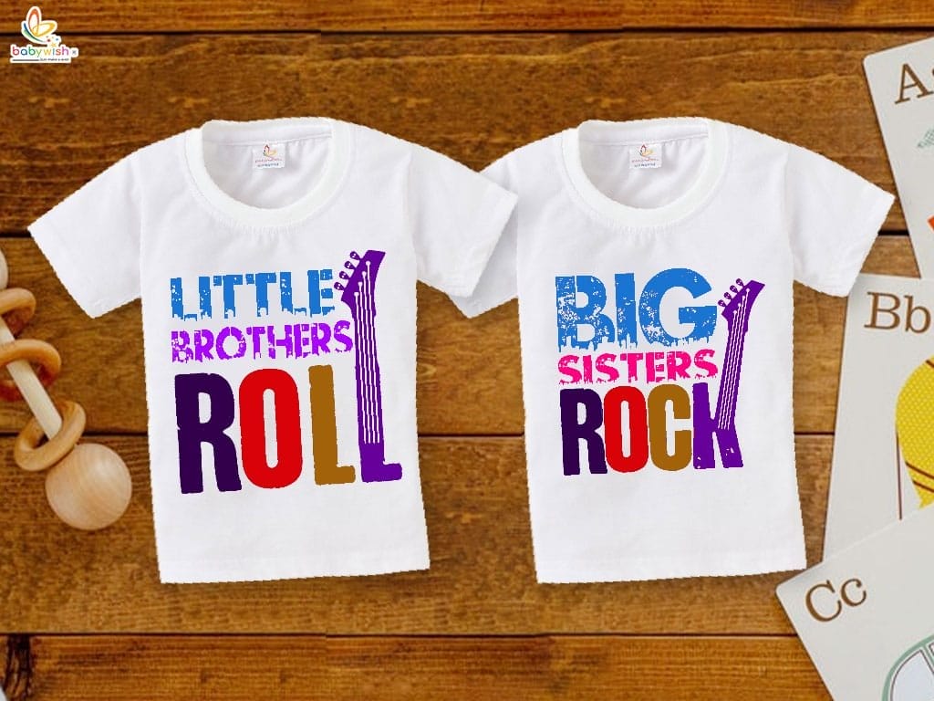 Rakshabandhan Special Combo White T-Shirts Sets for Brother and Sister Combo Pack of 2