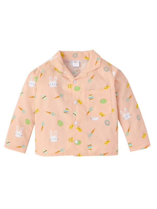 Kids Cotton Nightwear Set | Bunny Print Full Sleeve Pajama Set for Boys & Girls | Babywish - Image 2