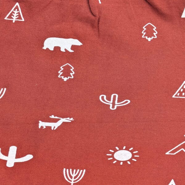Red cotton sleepsuit for kids aged 1 to 6 years by Babywish