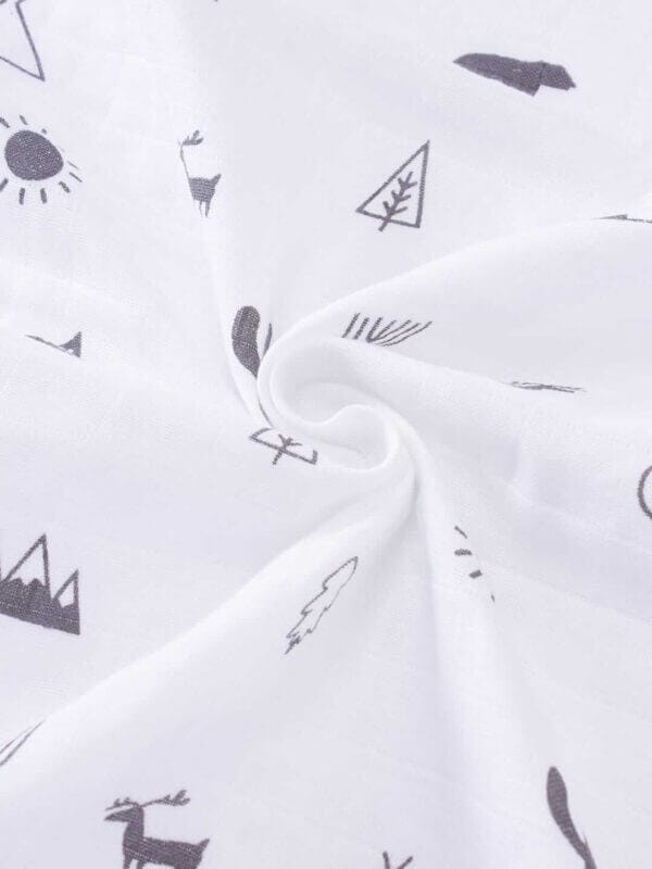 Muslin Swaddle Blankets 100% Organic for newborn Baby Multipurpose Infant Swaddle 112x112cm - Image 2