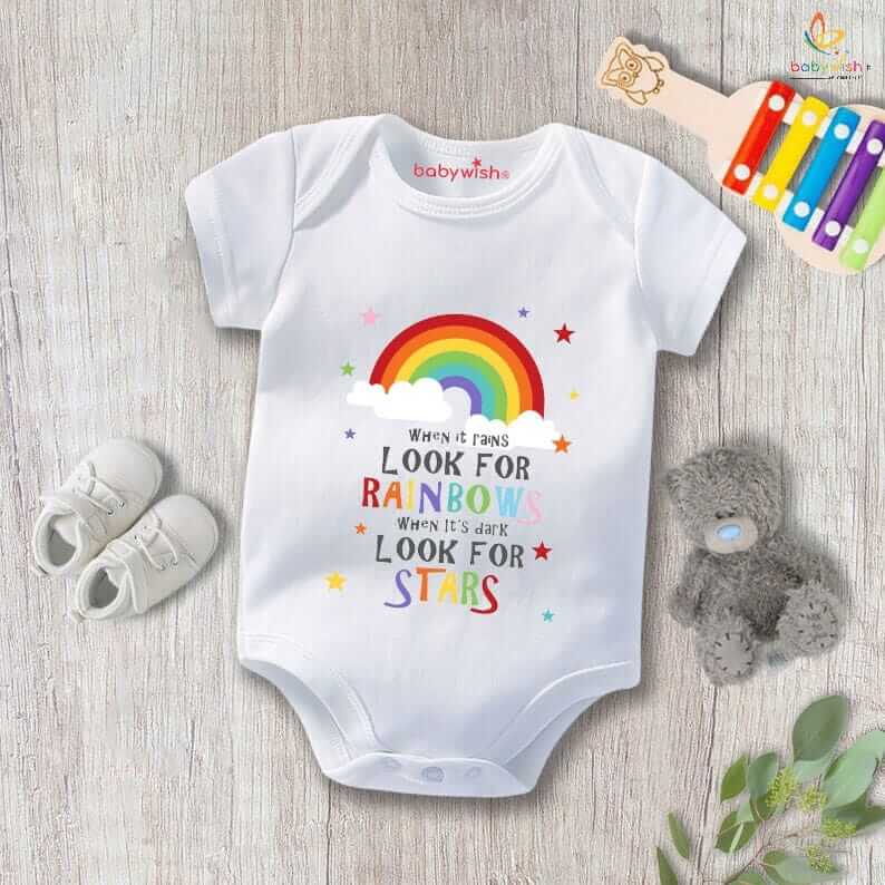 Baby Newborn Monsoon Bodysuits romper Half Sleeve Envelope Neck Onesies Rainfall  Outfit