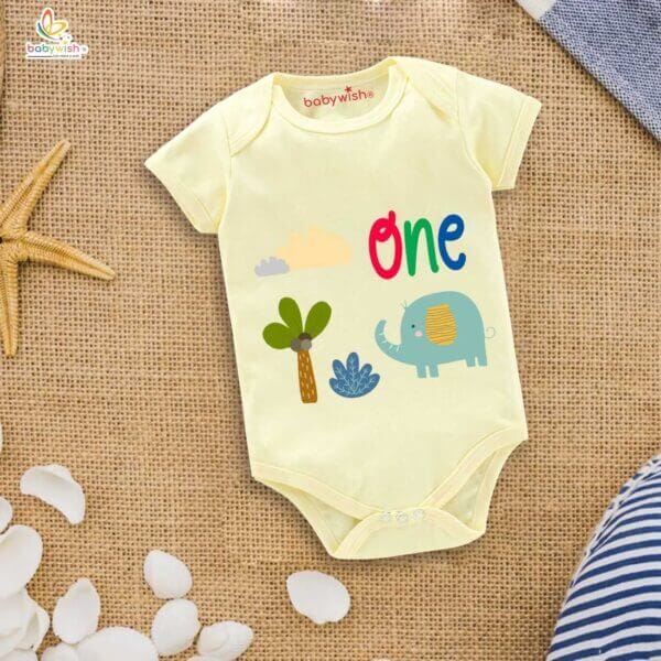 One month unisex baby romper half sleeve round neck onesie - Image 4