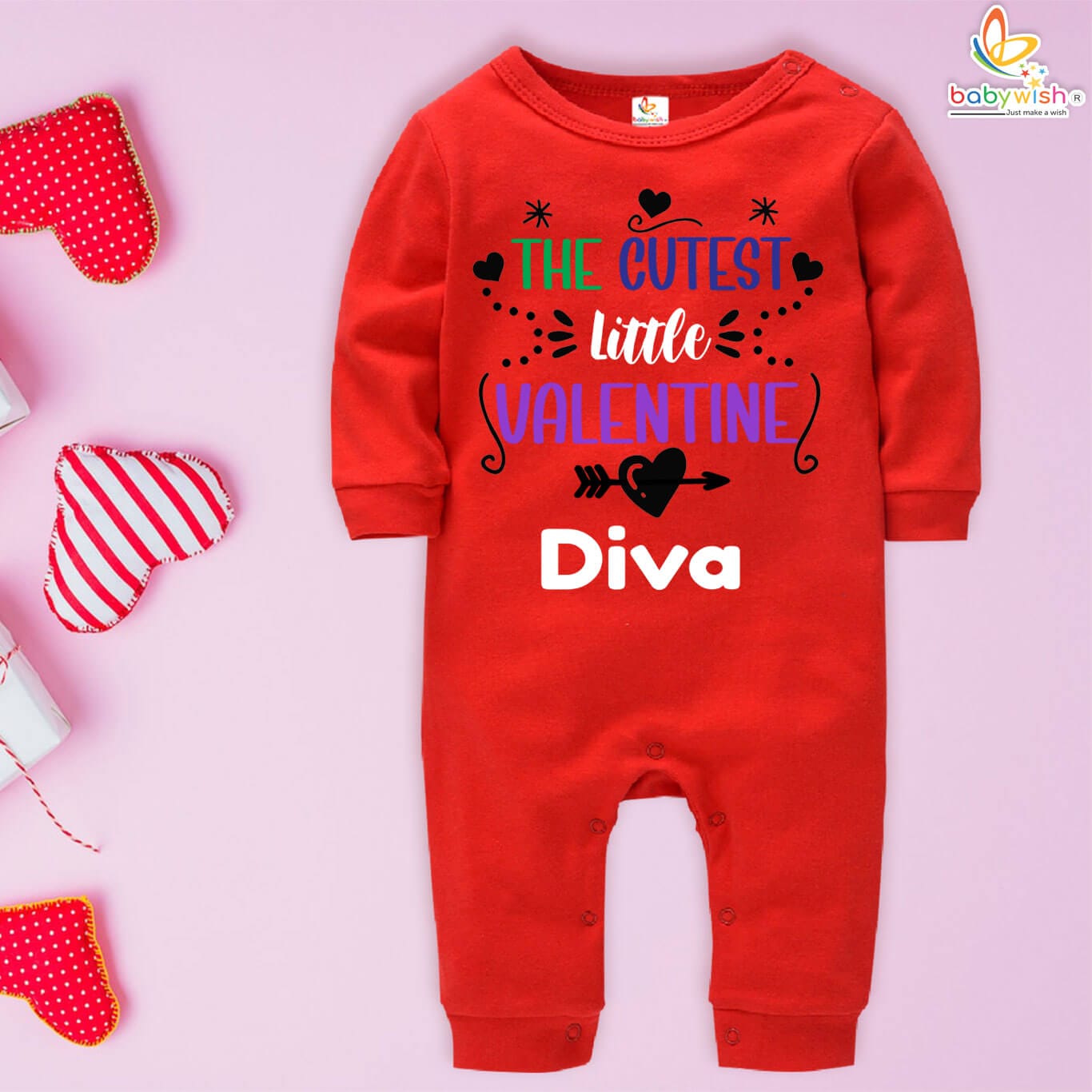 Cutest Little Valentine Diva Baby Romper by Babywish | Premium Soft Cotton Valentine Baby Romper for Cute & Comfortable Celebrations