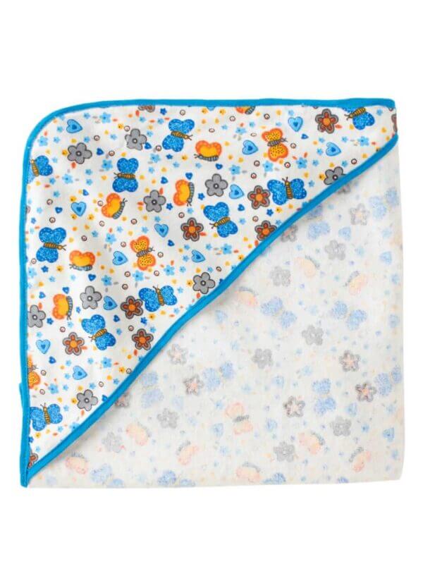 Baby Flannel hooded towels for new born Butterfly Printed Bath Towel for Boys and Girls Infants kids towel - Image 3