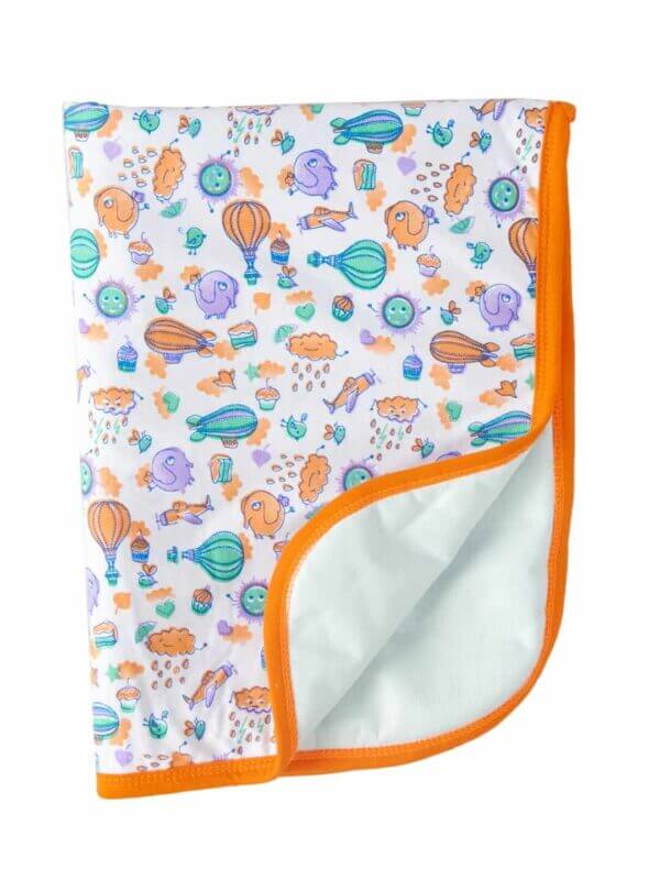 Baby Waterproof Bed Mattress Protector Orange Drysheet for Baby Soft Breathable Waterproof Bed Sheet Protector - Image 6