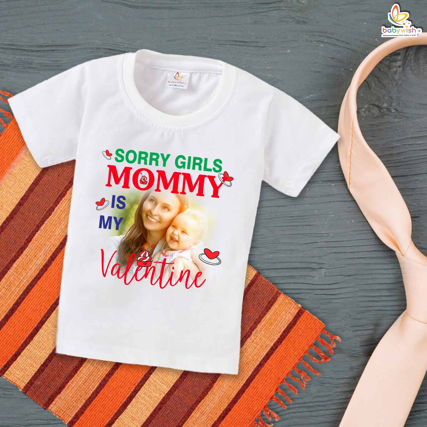 Sorry Girls, Mommy Is Mine Baby Boy T-Shirt – My First Valentine’s Day Outfit for Newborn & Infant Boys | Cute Valentine’s Day T-Shirt – Babywish