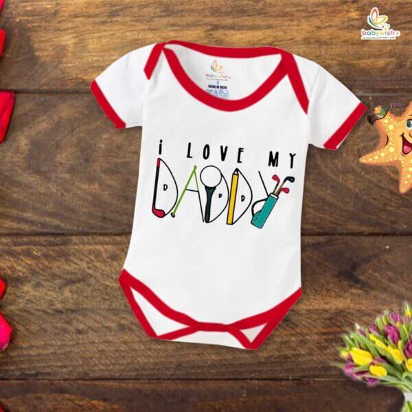 Fathers Day Special Baby Outfit Half Sleeve Unisex Multicolor Romper Onesies for Newborn baby - Image 5