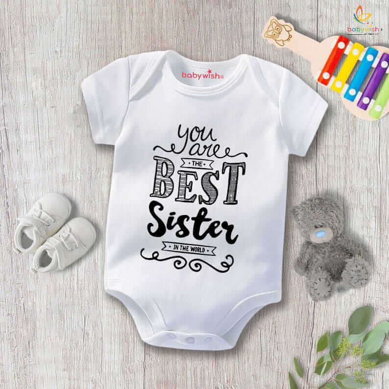 Stylish Rakshabandhan Romper for Kids, Brother Sister Matching Outfit, Cute Rakhi Gift Onesie, Soft Cotton Half Sleeve Dress for Boys and Girls Babywish