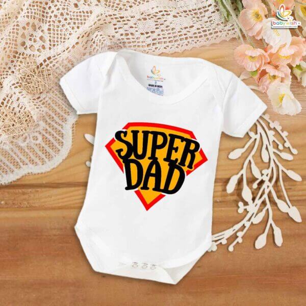 Super Dad Baby Romper – Funny Father's Day Baby Bodysuit | Daddy and Me Outfit, New Dad Gift, Babywish - Image 5