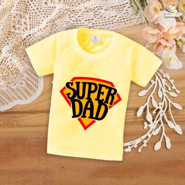 Super Dad – Hero-Themed Father T-shirt for Cool Dads | Perfect Gift for New Dads & Father’s Day | Babywish - Image 4