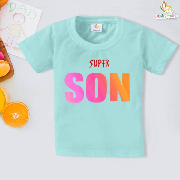 Fathers Day Super SON T-Shirt for Boys | Perfect Gift Idea | Babywish - Image 2