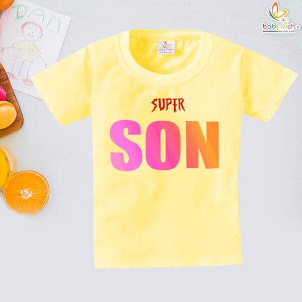 Fathers Day Super SON T-Shirt for Boys | Perfect Gift Idea | Babywish - Image 4