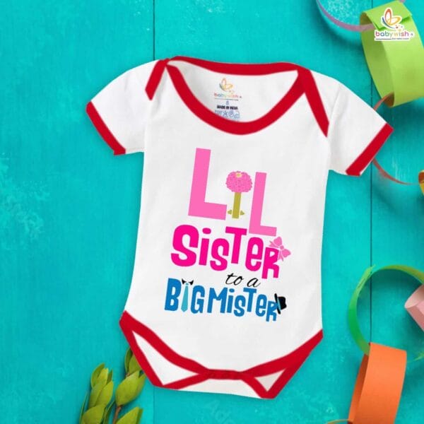 Babywish Rakshabandhan Romper Brother Sister Matching dress Rakshabandhan gift for Rakhi - Image 2