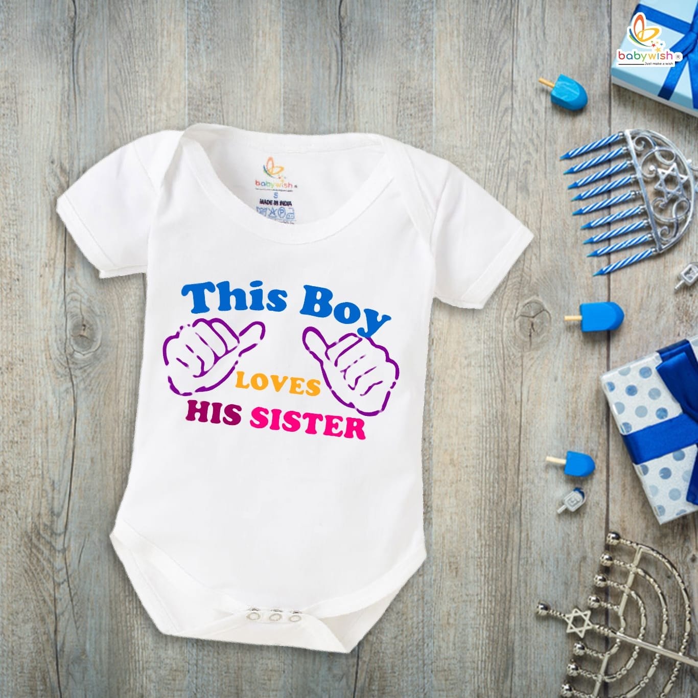 Babywish Rakshabandhan Romper Brother Sister Matching dress Rakshabandhan gift for Rakhi