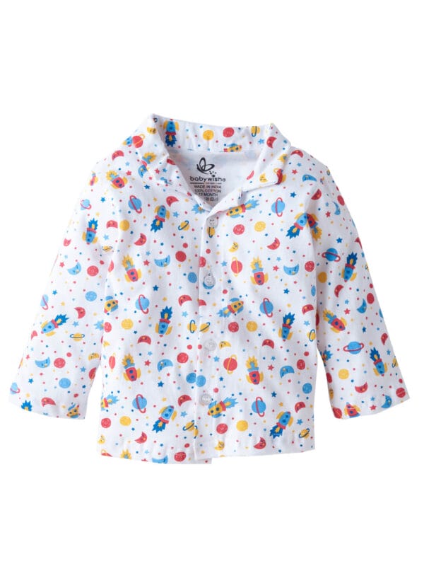 Kids Cotton Long Sleeves Sleepsuit | Theme Space | Babywish - Image 3