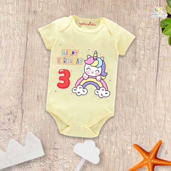 Three month unisex baby romper half sleeve round neck onesie