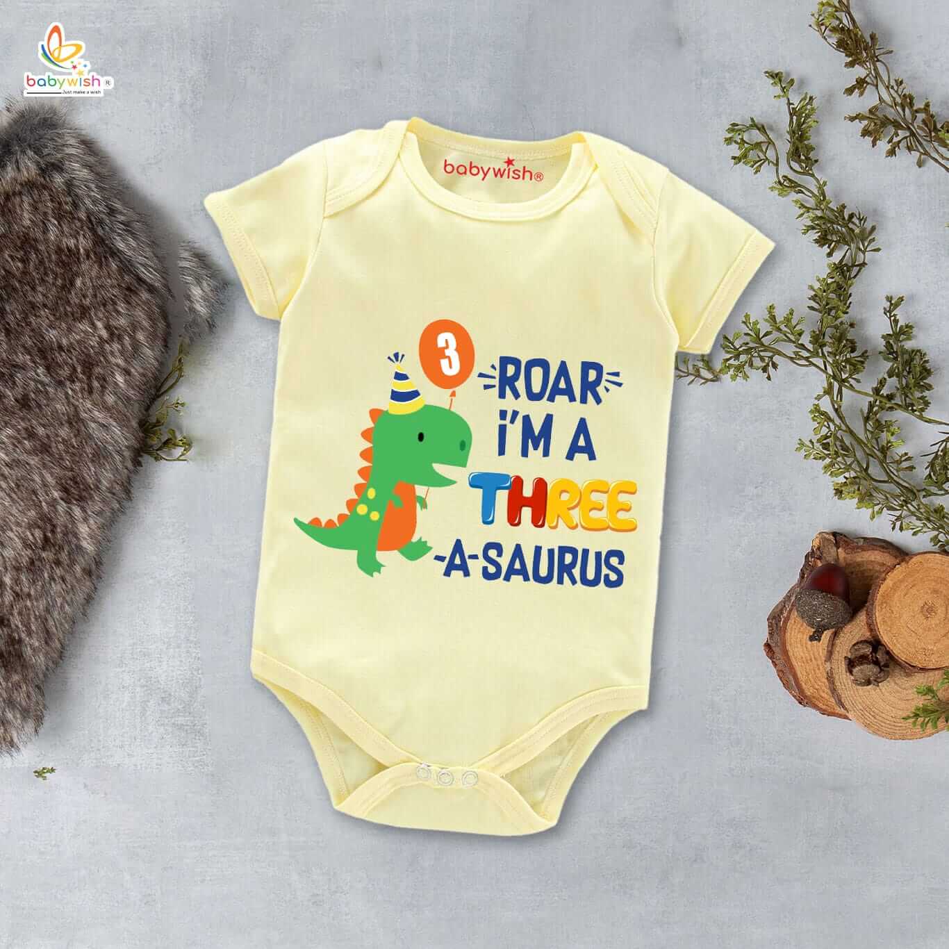 Three month unisex baby romper half sleeve round neck onesie