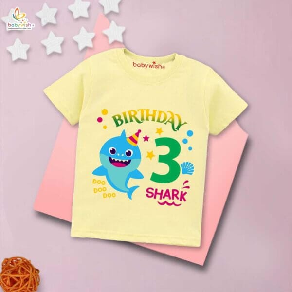 Three Year Birthday Unisex T-Shirt Half Sleeve Round Neck Topwear tee for kids - Image 4