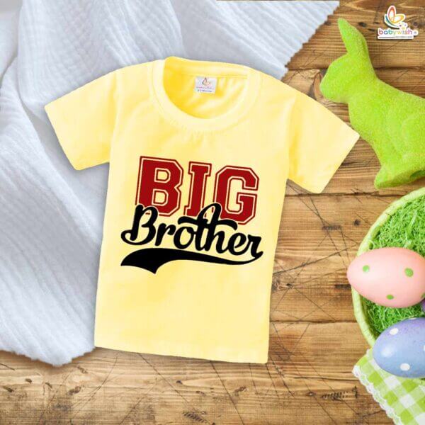 Big Brother T-Shirt – Brother & Sister Matching Family T-Shirt – Cute "Big Brother" Tee for Boys – Baby & Toddler Clothing – Babywish - Image 4
