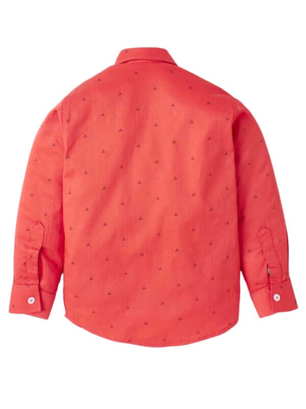 Toddler Boys Full Sleeve Shirt – Red Trident Print Casual Shirt for Kids and Baby Boys – Stylish Comfortable Outfit for Daily Wear – Babywish - Image 2