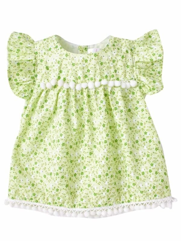 Babywish Baby Girl Cotton Frock Newborn Girl Knee Length Sleeveless Dress Floral Theme Printed - Image 8