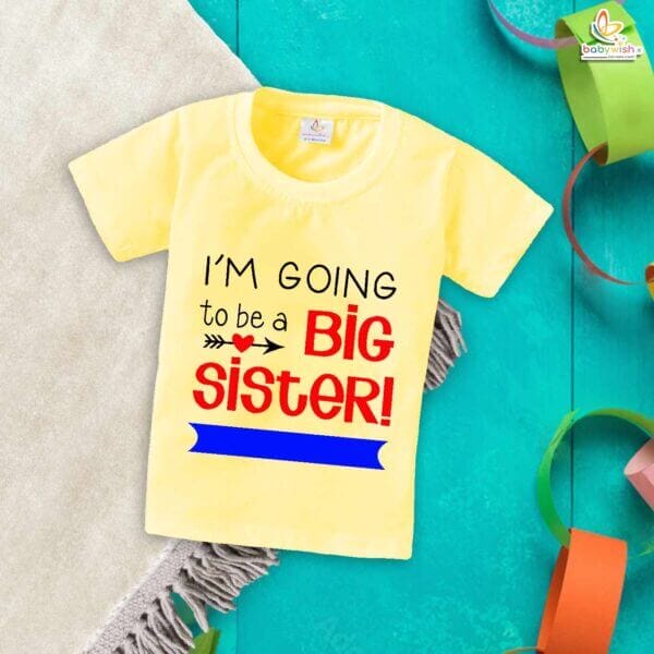 I’m Going to Be a Sister T-Shirt – Brother & Sister Matching T-Shirt – Cute Big Sister Tee for Girls – Baby & Toddler Clothing – Babywish - Image 4