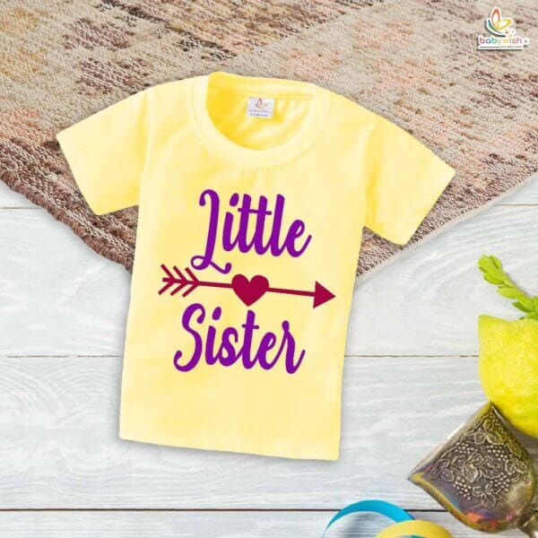 Lil Sister T-Shirt – Brother & Sister Matching Family T-Shirt – Cute "Lil Sister" Tee for Girls – Baby & Toddler Clothing – Babywish - Image 4