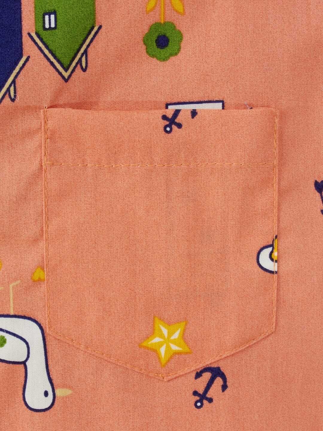 Kids Sleepsuit for Baby Boys and Girls Long Sleeve Topwear and Pajamas Set Baby Clothing Sleepwear Set Peach Swan Print for Newborns and Toddlers - Image 4