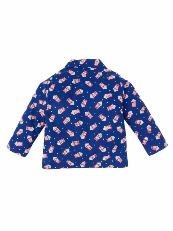 Kids Sleepsuit for Baby Boy’s and Girl’s Topwear and Pajamas Set Long Sleeve Sleepwear Baby Clothing Sets - Blue Popcorn Print - Image 3