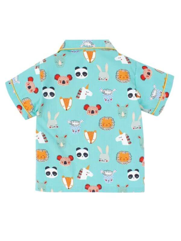 Kids Sleepsuit for Baby Boy’s and Girl’s Topwear and Pajamas Set Long Sleeve Sleepwear Baby Clothing Sets - Blue Panda Printed - Image 3