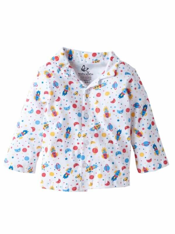 Kids Sleepsuit for Baby Boy’s and Girl’s Topwear and Pajamas Set Long Sleeve Sleepwear Baby Clothing Sets - Space & Star Theme - Image 2