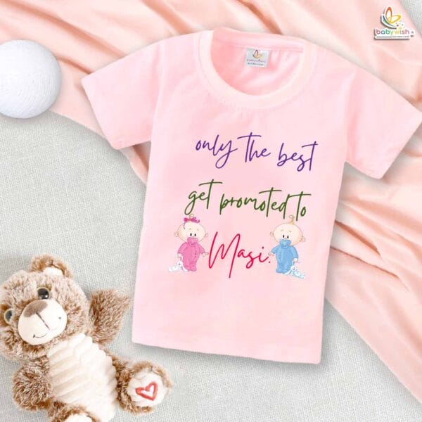 Only the Best Get Promoted to Masi – Maasi T-shirt for Babies & Toddlers | Cute Baby Clothes for Masi | Babywish - Image 3
