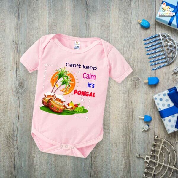 My First Pongal Romper | Happy Pongal Baby Bodysuit | Traditional Tamil Festival Outfit for Newborns & Infants | Pongal Baby Clothes | Babywish - Image 3