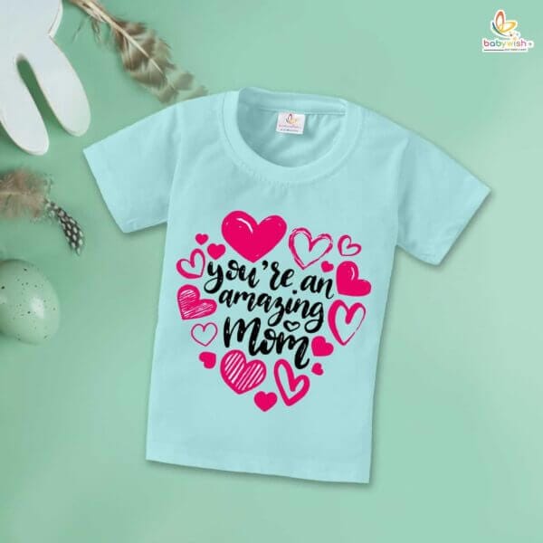 Mother's Day Special T-Shirt for Boy’s and Girl’s Half Sleeve Topwear for Unisex Kids - Image 3