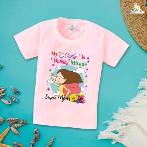 Mother's Day Special T-Shirt for Boy’s and Girl’s Half Sleeve Topwear for Unisex Kids - Image 4