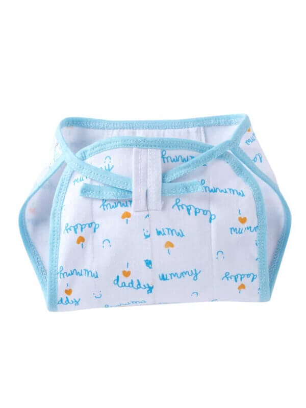 Baby Cloth Diapers Triple Layer Cotton Cloth Love Mom Dad Printed Nappies Washable Reusable Langot - Image 2