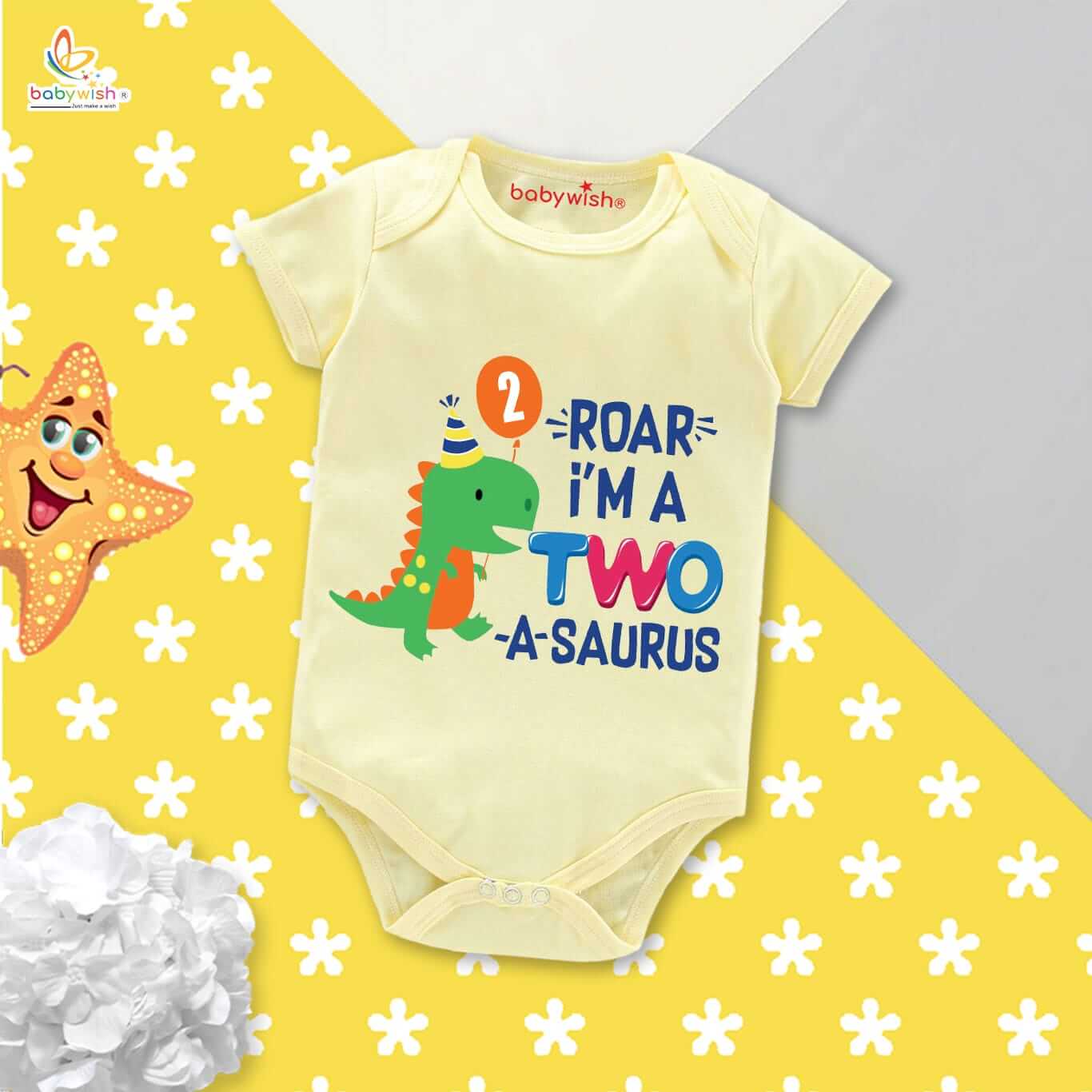 Two month unisex baby romper half sleeve round neck onesie