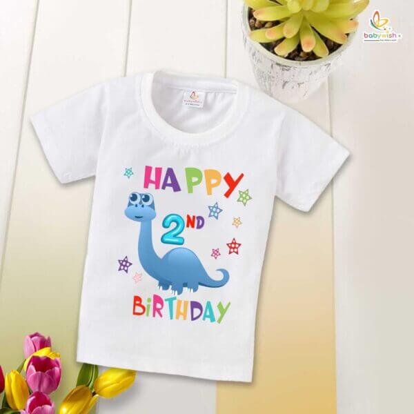Two Year Birthday Unisex T-Shirt Half Sleeve Round Neck Topwear tee for kids - Image 2