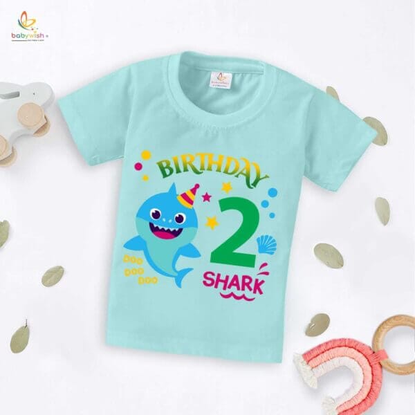 Two Year Birthday Unisex T-Shirt Half Sleeve Round Neck Topwear tee for kids - Image 2