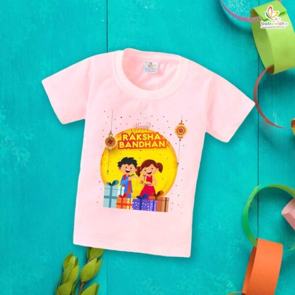 Rakshabandhan Matching T-Shirt for Brother Sister | White Rakhi Outfit for Babies | Rakshabandhan Gift for Baby Boy & Girl | Celebrate First Rakhi Together – Babywish - Image 2