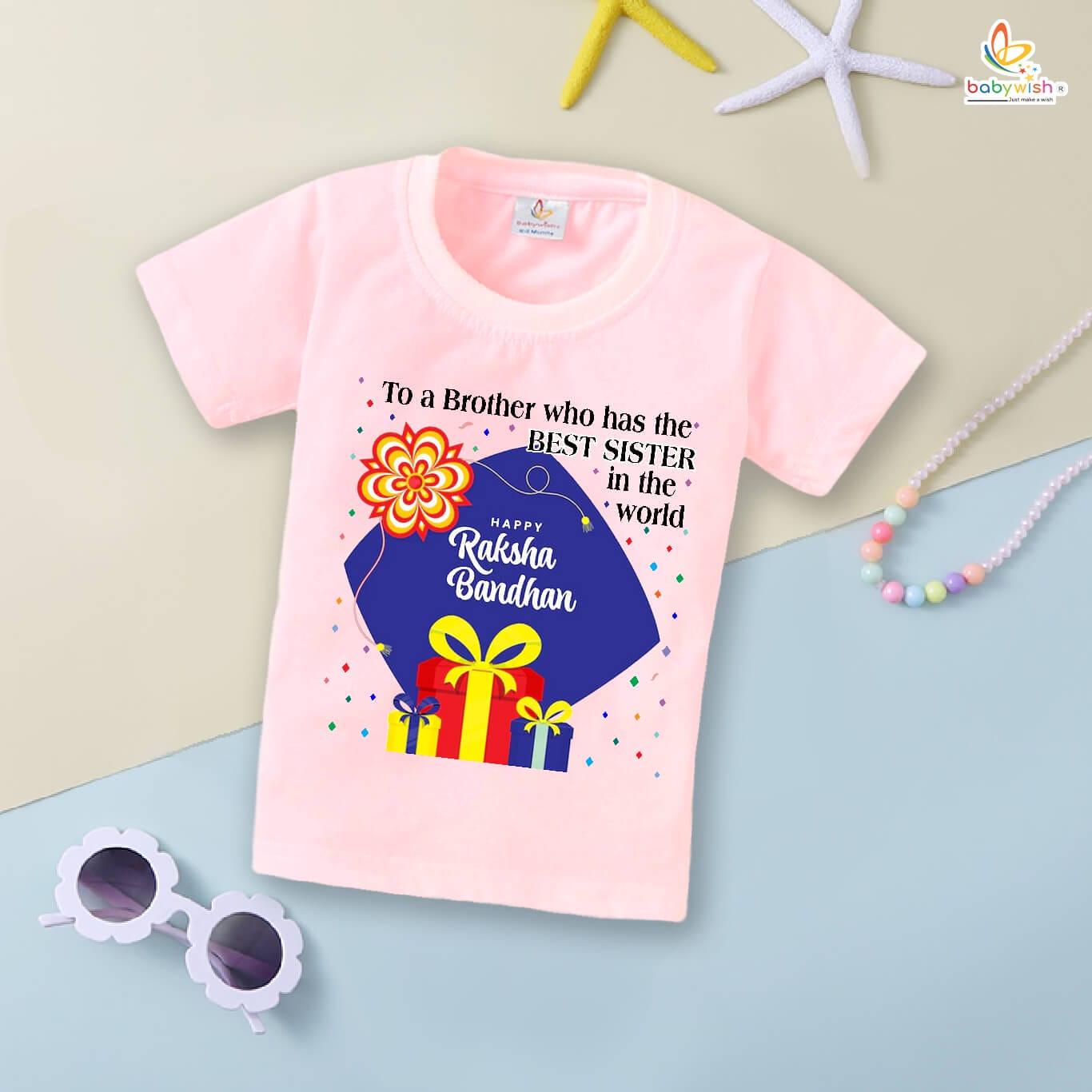 Babywish Rakshabandhan T-Shirt Brother Sister Matching dress Rakshabandhan gift for Rakhi Tee
