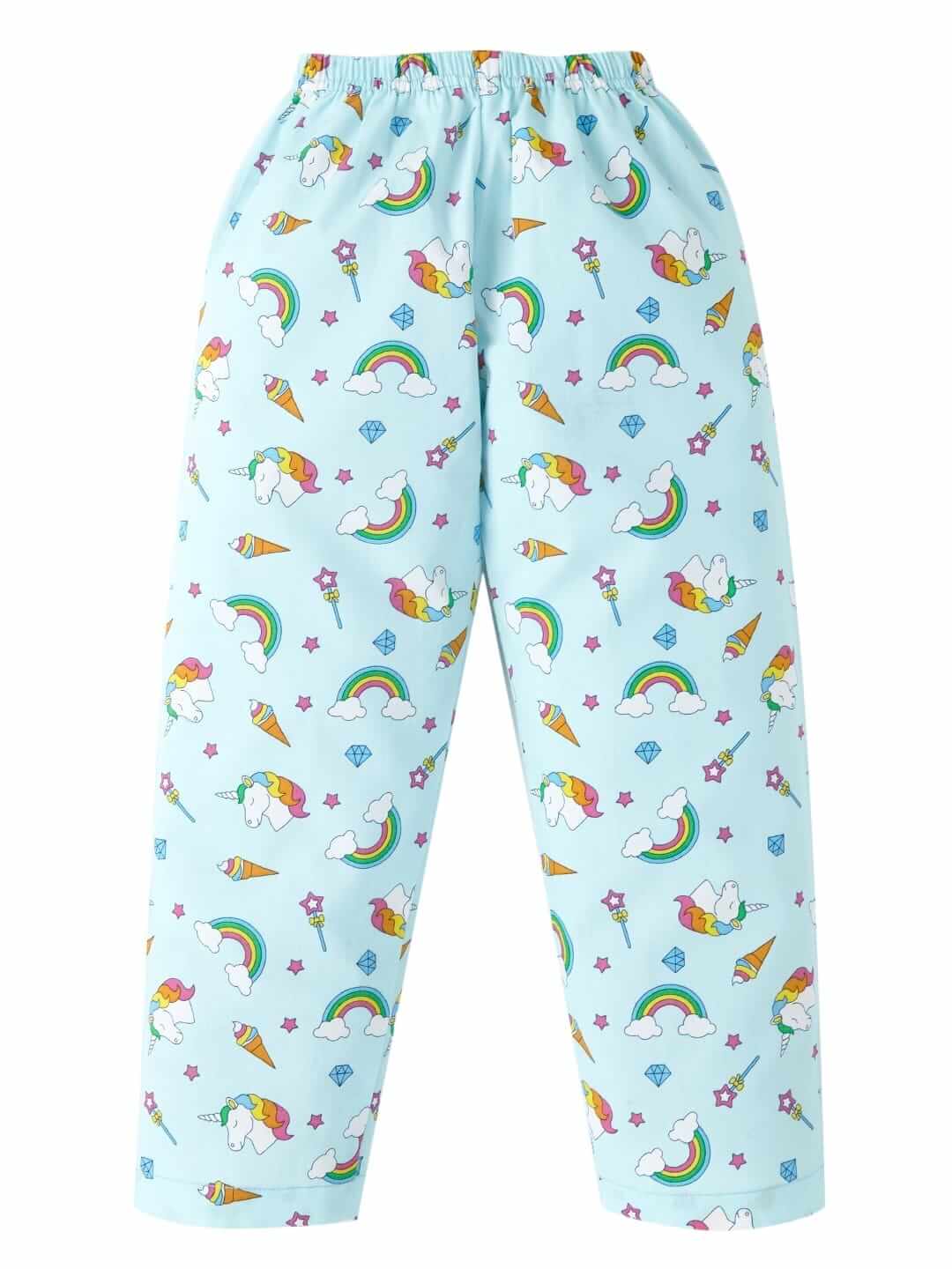 Kids Sleepsuit for Baby Boys and Girls Long Sleeve Topwear and Pajamas Set Baby Clothing Sleepwear Set Light Blue Unicorn Rainbow Perfect for Newborns and Toddlers - Image 5